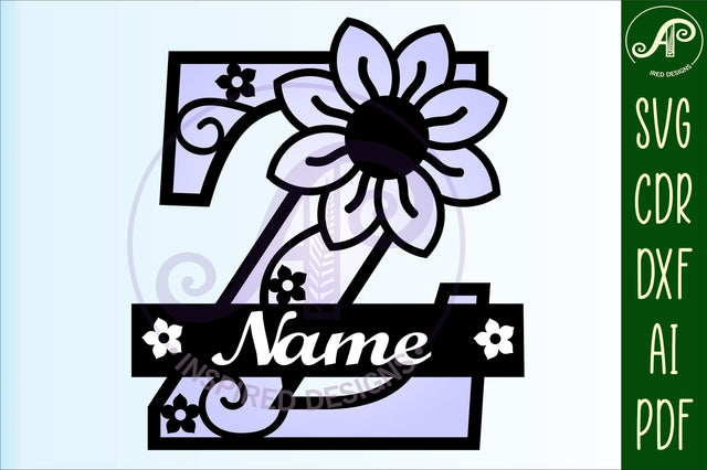 Letter Z Flower Layer Monogram SVG File SVG APInspireddesigns 