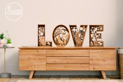 LETTERS Multilayer Laser Cut File, Alphabet SVG File for Laser Cut, Cricut, CNC Machines, Mandala, Sign SVG, 3D Designs, Mini Design Bundles SVG LaserCutano 