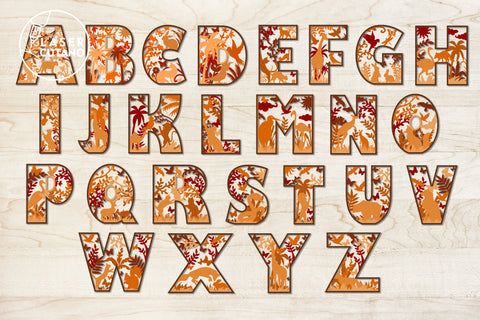 LETTERS Multilayer Laser Cut File, Alphabet SVG File for Laser Cut, Cricut, CNC Machines, Mandala, Sign SVG, 3D Designs, Mini Design Bundles SVG LaserCutano 