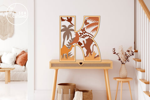 LETTERS Multilayer Laser Cut File, Alphabet SVG File for Laser Cut, Cricut, CNC Machines, Mandala, Sign SVG, 3D Designs, Mini Design Bundles SVG LaserCutano 