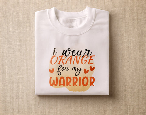 Leukemia Awareness Sublimation Designs Bundle, 20 Designs, Leukemia Warrior PNG Files, Orange Ribbon PNG Files Sublimation HappyDesignStudio 