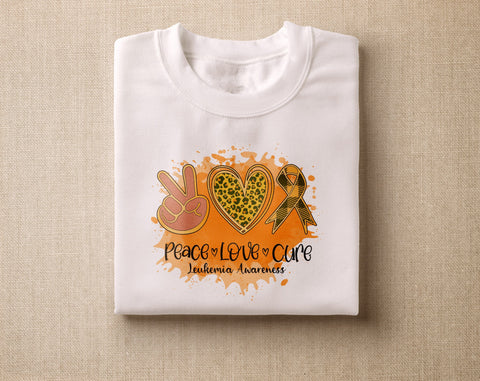 Leukemia Awareness Sublimation Designs Bundle, 20 Designs, Leukemia Warrior PNG Files, Orange Ribbon PNG Files Sublimation HappyDesignStudio 