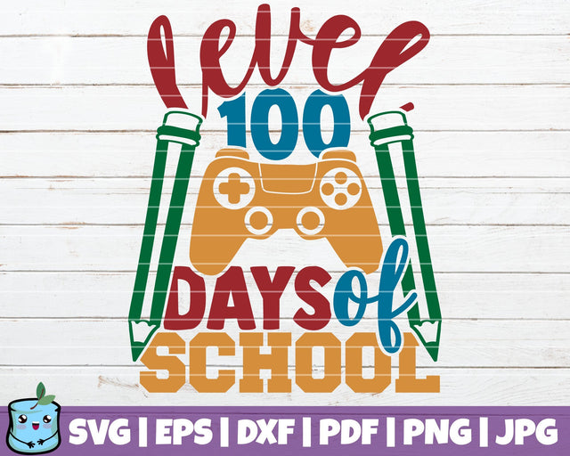 Level 100 Days Of School SVG MintyMarshmallows 