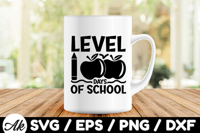 Level 100 days of school svg SVG akazaddesign 
