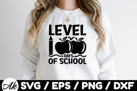 Level 100 days of school svg SVG akazaddesign 