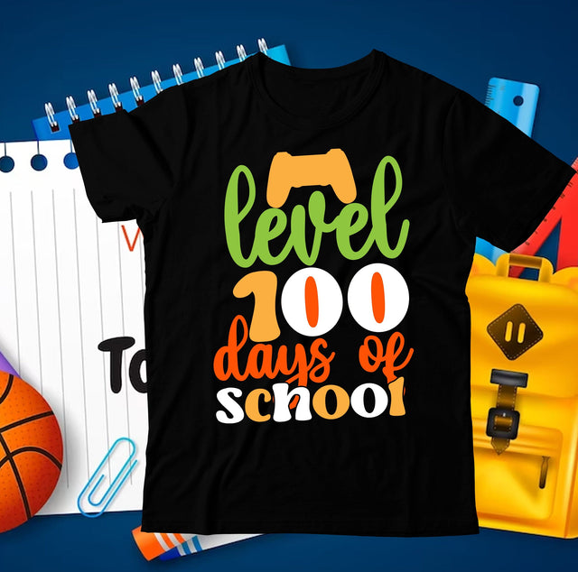 Level 100 Days School SVG Cut File SVG BlackCatsMedia 