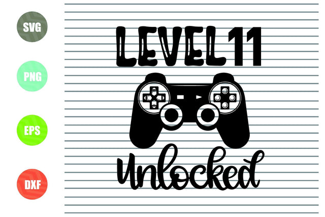 Level 11 Unlocked svg, 11th Birthday Boy, 11 Years Old Gamer Funny Kids Computer Video Game Svg PNG Eps, cut files, Cricut Silhouette Cameo SVG Artstoredigital 