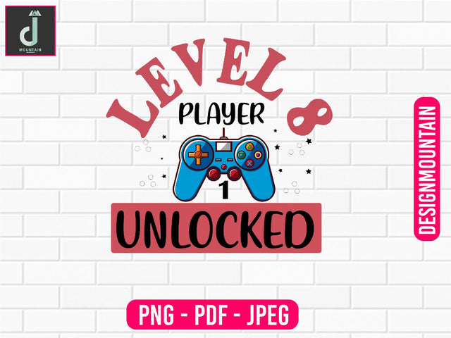 Level 8 player unlocked png design, Birthday Png, Birthday Sublimation, Birthday Bundle design Sublimation Alihossainbd 