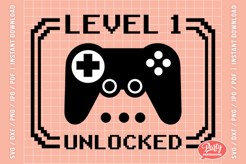 LEVEL UNLOCKED (1-13) | gaming svg, birthday SVG SVG Partypantaloons 