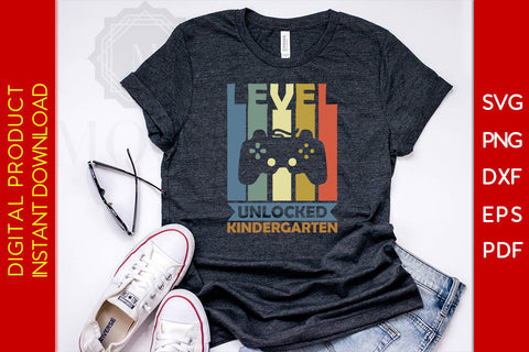 Level Unlocked Kindergarten Back To School SVG PNG PDF Cut File SVG Creativedesigntee 