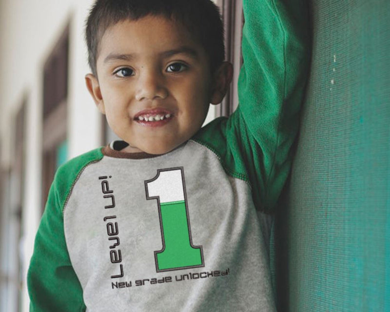 Level Up! 1st Grade Applique Embroidery Design File Embroidery/Applique Designed by Geeks 