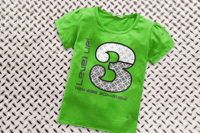 Level Up! 3rd Birthday Applique Embroidery Embroidery/Applique Designed by Geeks 