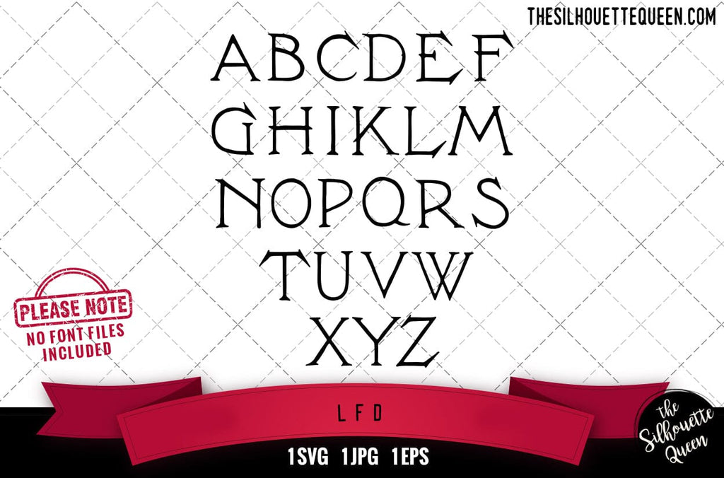 L.F.D alphabets - ABC letters - So Fontsy