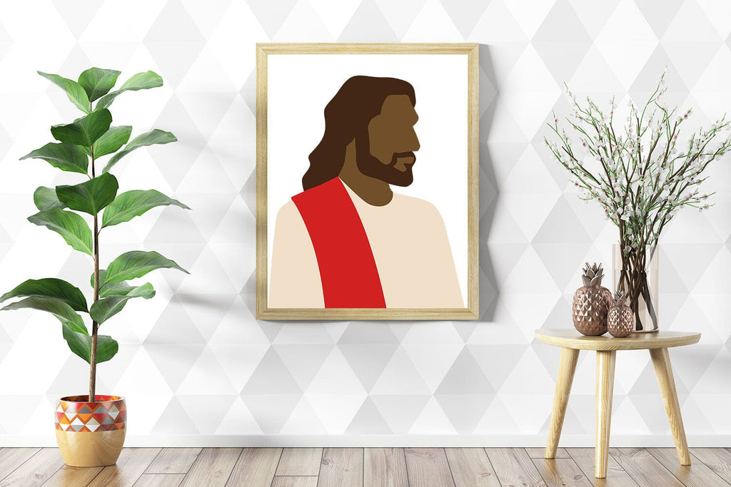 LGBT-Affirming Minimalist Jesus with Rainbow Sash SVG - So Fontsy