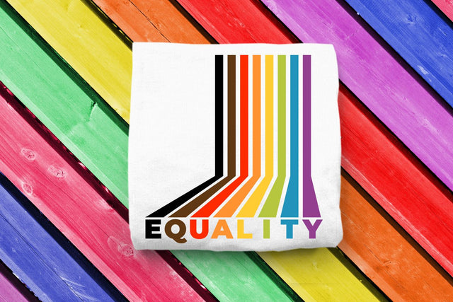 LGBT and POC Equality with Retro Stripes SVG SVG Designed by Geeks 