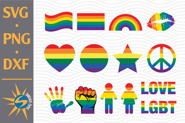 LGBT Bundle SVG, PNG, DXF Digital Files Include SVG SVGStoreShop 