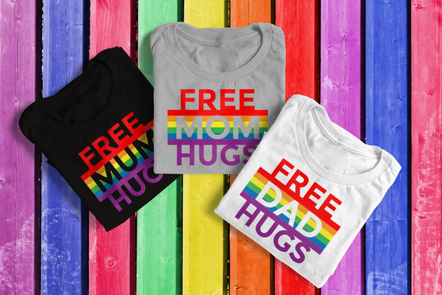 LGBT Hugs Trio SVG Risa Rocks It 