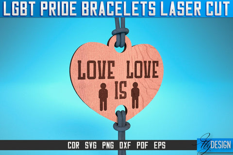 LGBT Pride Bracelets Laser Cut SVG | Accessories Laser Cut SVG Design | CNC Files SVG Fly Design 