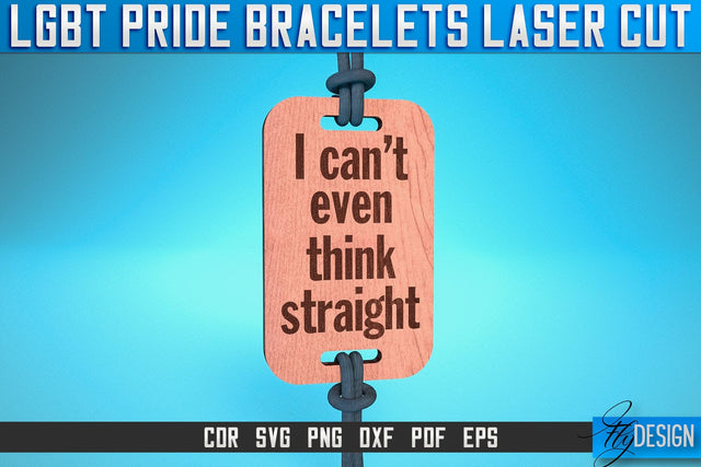 LGBT Pride Bracelets Laser Cut SVG | Accessories Laser Cut SVG Design | CNC Files SVG Fly Design 