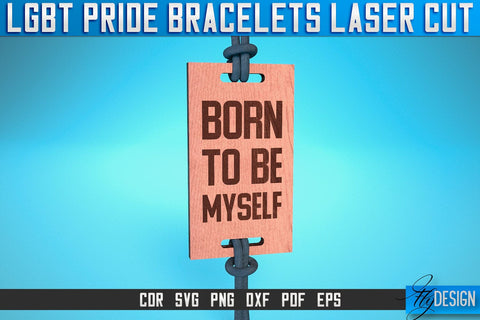LGBT Pride Bracelets Laser Cut SVG | Accessories Laser Cut SVG Design | CNC Files SVG Fly Design 