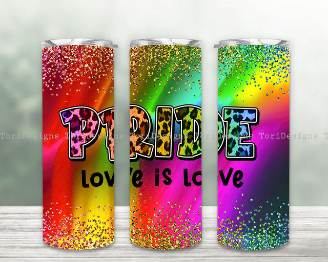 LGBT pride leopard glitter tumbler png, LGBT Rainbow Tumbler Wrap, Glitter Tumbler Wrap, Seamless tumbler, Straight & Tapered Tumbler PNG Sublimation ToriDesigns 