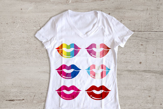 LGBT Pride Lips Set SVG Designed by Geeks 
