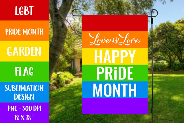 LGBT pride month garden flag sublimation design Sublimation LaBelezoka 