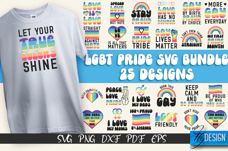 LGBT Pride SVG Design Bundle | Stay Proud SVG Quotes | Love SVG Quotes SVG Fly Design 