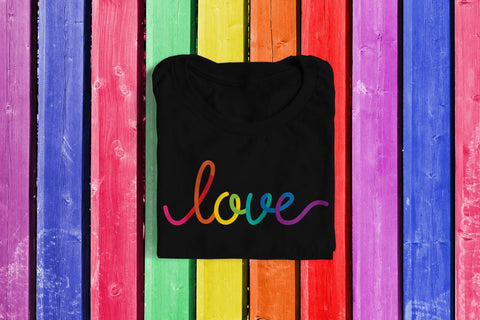 LGBT Rainbow Love SVG Designed by Geeks 