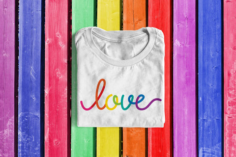 LGBT Rainbow Love SVG Designed by Geeks 
