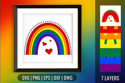 LGBT Rainbow Shadowbox SVG SVG SvgOcean 