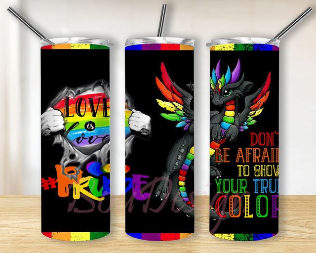 LGBT Tumbler Design PNG, Pride 20 oz Skinny Tumbler Sublimation Designs, LGBT Tumbler Wrap Sublimation BouDesign 
