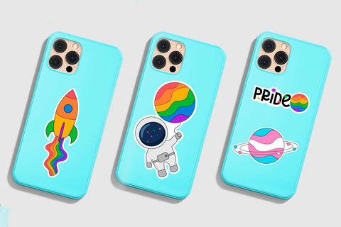 LGBTQ Flag Planet Printable sticker Sublimation KMarinaDesign 