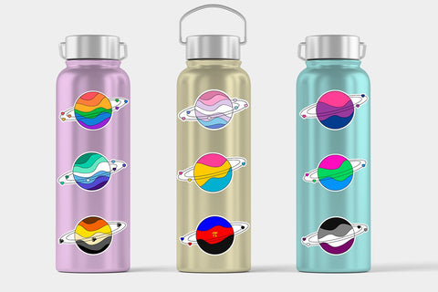 LGBTQ Flag Planet Printable sticker Sublimation KMarinaDesign 