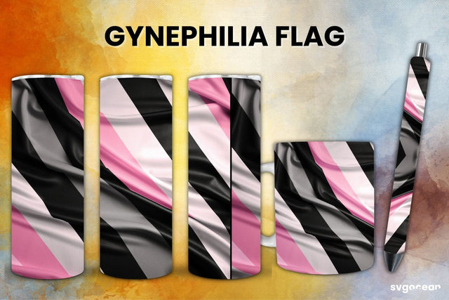 LGBTQ+ Gynephilia Flag Bundle | Tumbler | Mug | Pen Sublimation SvgOcean 