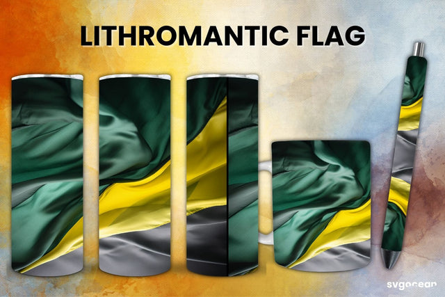 LGBTQ+ Lithromantic Flag Bundle | Tumbler | Mug | Pen Sublimation SvgOcean 