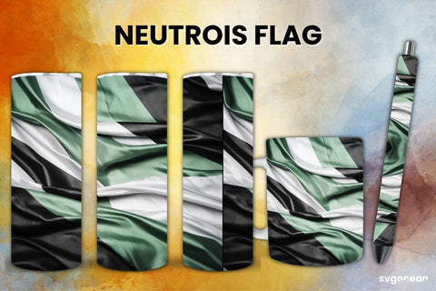 LGBTQ+ Neutrois Flag Bundle | Tumbler | Mug | Pen Sublimation SvgOcean 