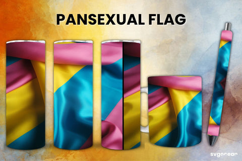 LGBTQ+ Pansexual Flag Bundle | Tumbler | Mug | Pen Sublimation SvgOcean 