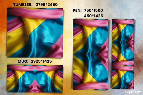 LGBTQ+ Pansexual Flag Bundle | Tumbler | Mug | Pen Sublimation SvgOcean 