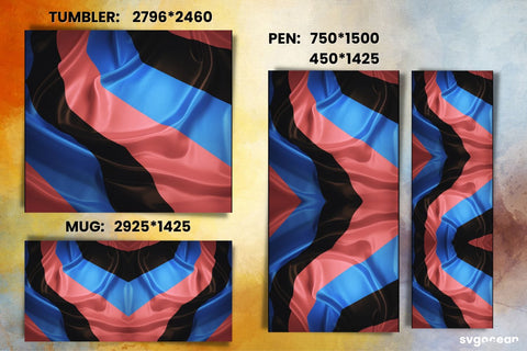 LGBTQ+ Polyamorous Flag Bundle | Tumbler | Mug | Pen Sublimation SvgOcean 