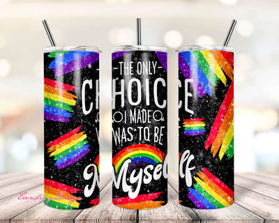 LGBTQ Pride Month, Gay, Love is Love, Proud, Rainbow design, 20oz Skinny Tumbler Sublimation Wrap, PNG Digital Download Sublimation TrendingDesign 
