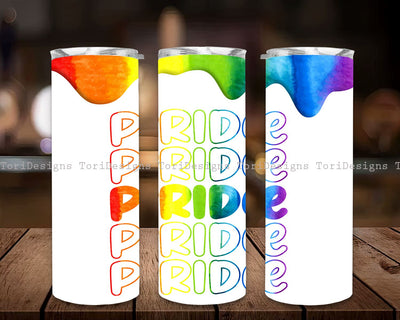 LGBTQ Pride Sublimation Designs Downloads - Skinny Tumbler 20 oz Design Sublimation ToriDesigns 