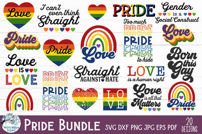 LGBTQ Pride SVG Bundle SVG Wispy Willow Designs 