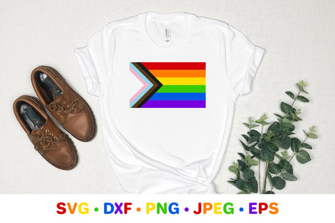 LGBTQ Progress Pride Rainbow pride flag. LGBT month SVG SVG LaBelezoka 