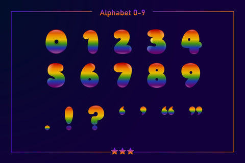 LGBTQ Rainbow Color Fonts Font Fox7 By Rattana 