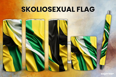 LGBTQ+ Skoliosexual Flag Bundle | Tumbler | Mug | Pen Sublimation SvgOcean 