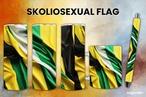 LGBTQ+ Skoliosexual Flag Bundle | Tumbler | Mug | Pen Sublimation SvgOcean 