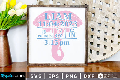 Liam 11 04 2023 8 pounds 12 oz 12 SVG Design SVG Regulrcrative 