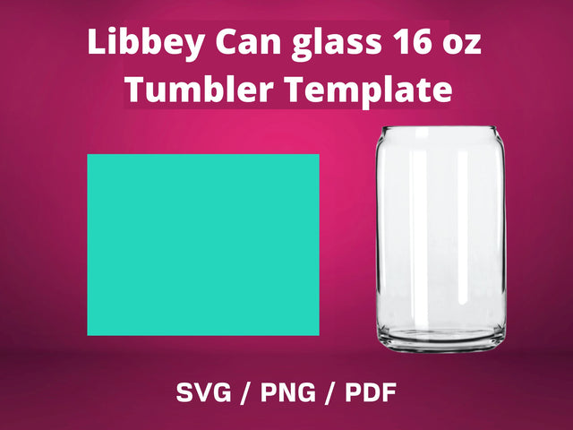 Libbey can glass 16 oz tumbler template SVG BambinaCreations 
