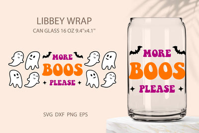 Libbey can glass halloween SVG KMarinaDesign 